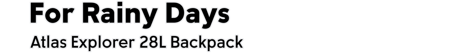 For Rainy Days Atlas Explorer 28L Backpack