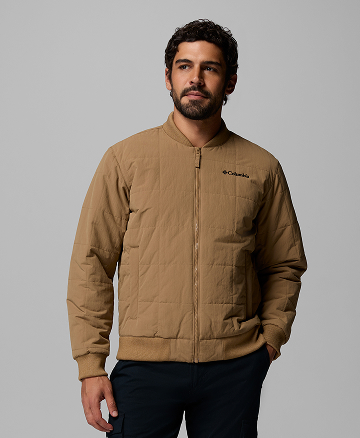 Man in a brown jacket