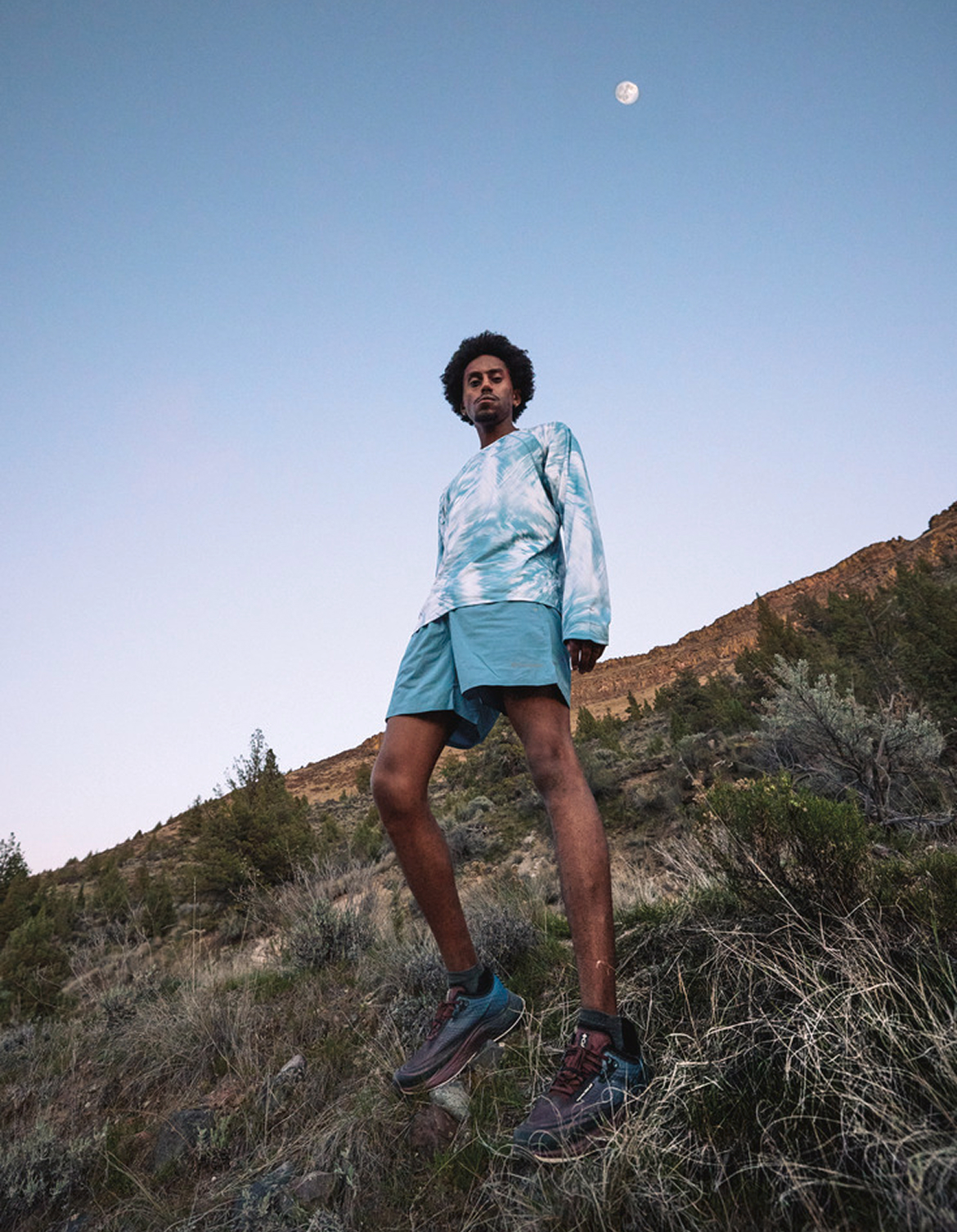 Man in Columbia trail running gear